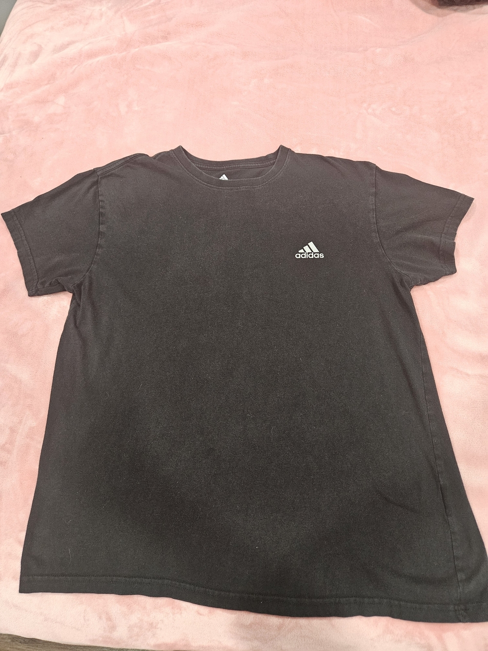 adidas Black Short Sleeve Logo Tee